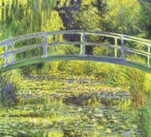 Painting of water lilies and Janapese bridge 1897-99 by Monet.