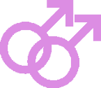 The symbol of homosexuality (public domain image).
