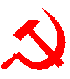 The hammer and sickle symbol of communism.