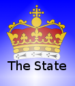 A royal crown: symbol of the sovereign state.