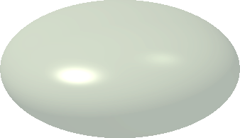 An asymmetrical vortex, with a flux contour the shape of a prolate ellipsoid.